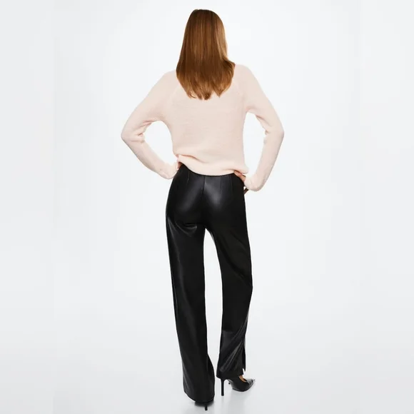 MANGO Faux leather pants